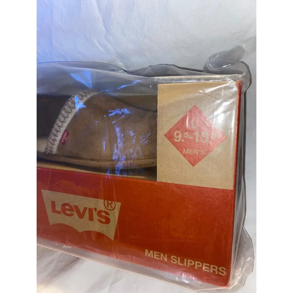 Levi's Mens Memory Foam Insole Slip‎ On Slipper, Large (9.5-10.5)